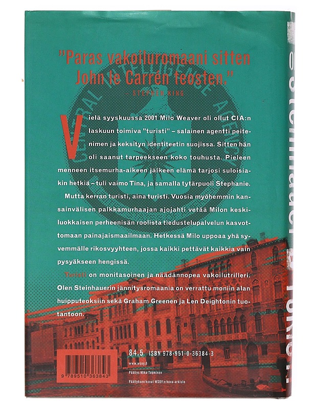 Turisti - Steinhauer, Olen - Romaanit ja novellit - 10105642087 - 1