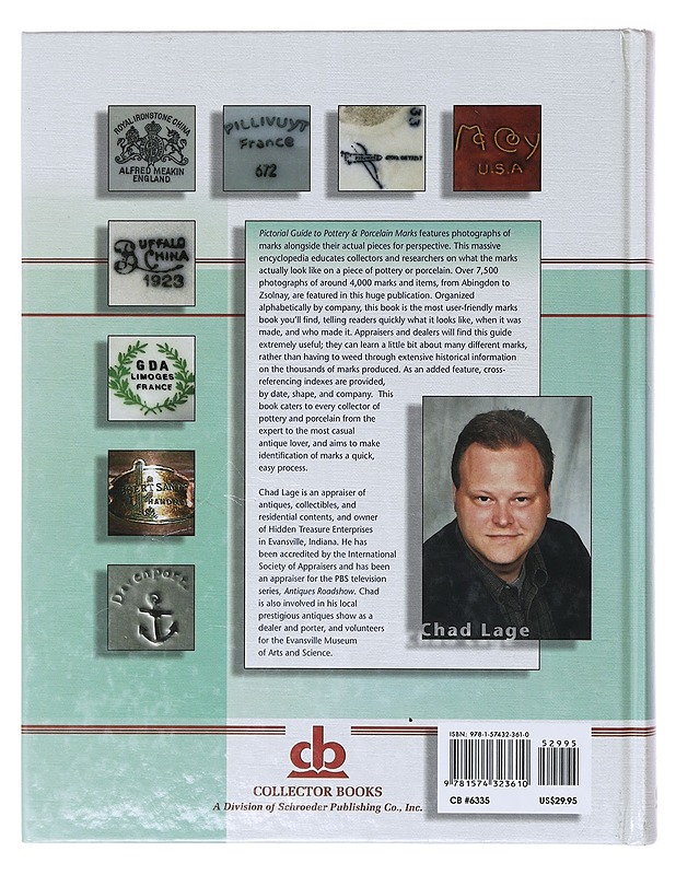 Pictorial Guide to Pottery&Porcelain marks - Chad Lage - Harrastekirjat - 10105642099 - 1