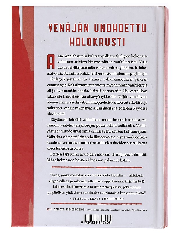 Gulag / vankileirien saariston historia - Applebaum, Anne - Historiakirjat - 10105642109 - 1