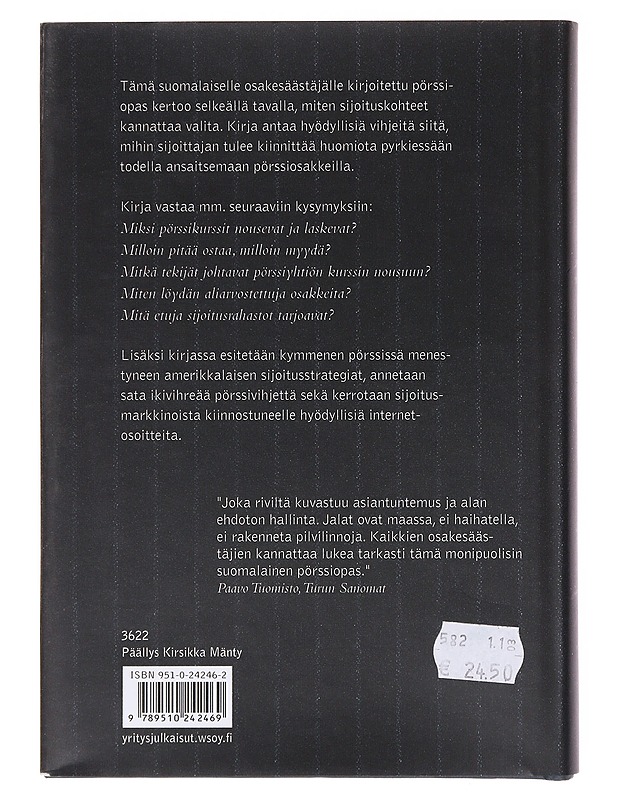 Miten sijoitan pörssiosakkeisiin - Seppo Saario - Tietokirjat ja oppaat - 10105642130 - 1