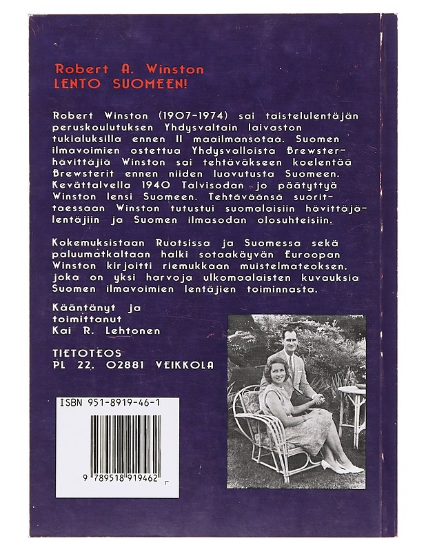Lento Suomeen - Winston, Robert A. - Elämäkerrat ja muistelmat - 10105642299 - 1