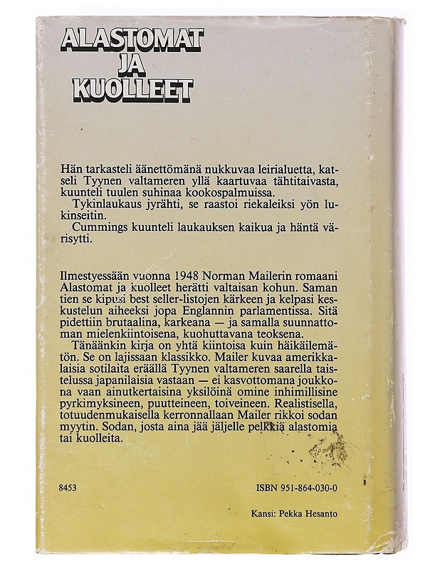 Alastomat ja kuolleet - Mailer, Norman - Romaanit ja novellit - 10105642417 - 1