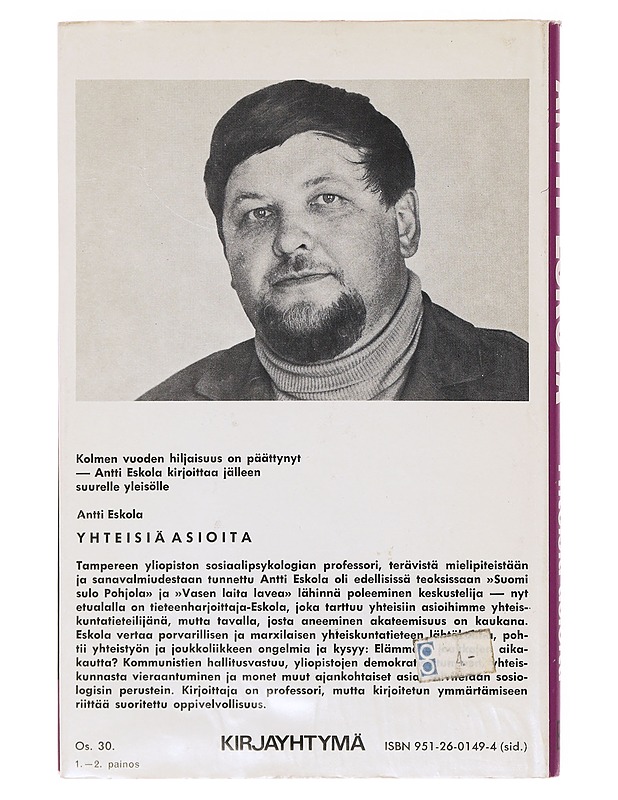 Yhteisiä asioita - Antti Eskola - Romaanit ja novellit - 10105642463 - 1