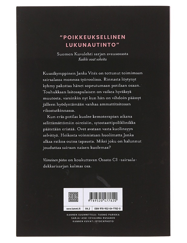 Viimeinen pistos - Patricia G. Bertényi - Jännitys ja dekkarit - 10105642517 - 1