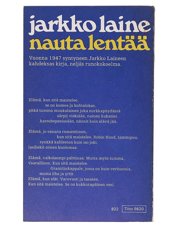 Nauta lentää / runoja - Jarkko Laine - Runot ja näytelmät - 10105642557 - 1