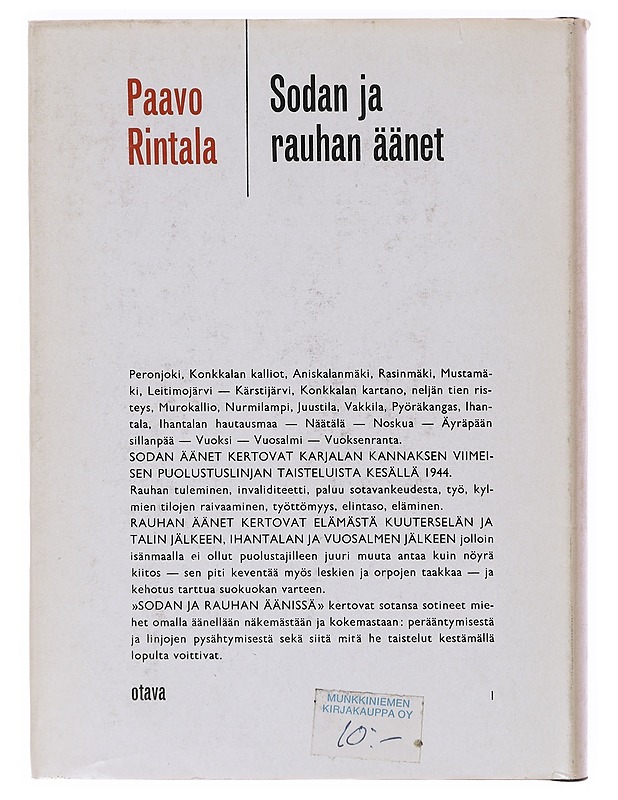 Sodan ja rauhan äänet - Rintala, Paavo - Tietokirjat ja oppaat - 10105642598 - 1
