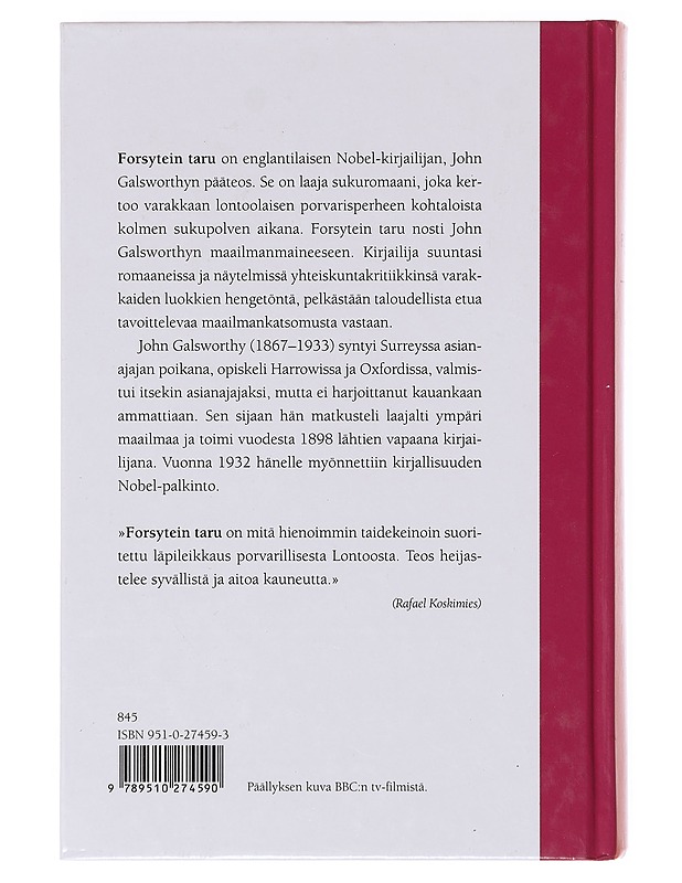 Forsytein taru / 1 Varakas mies ; Kahleissa 1 - Galsworthy, John - Romaanit ja novellit - 10105642876 - 1