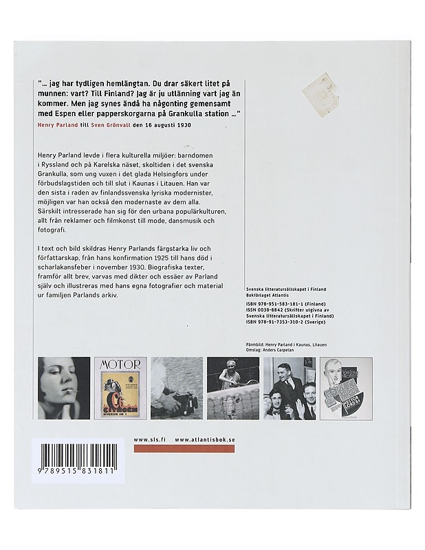 Jag är ju utlänning vart jag än kommer / en bok om Henry Parland - Rahikainen, Agneta - Elämäkerrat ja muistelmat - 10105642878 - 1