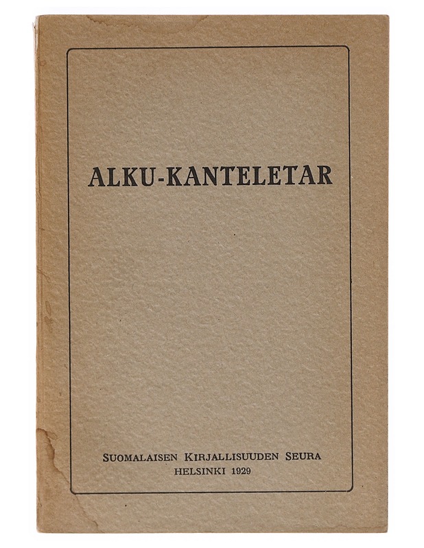 Alku-kanteletar - O. Relander - Kaunokirjallisuus - 10105642993 - 0