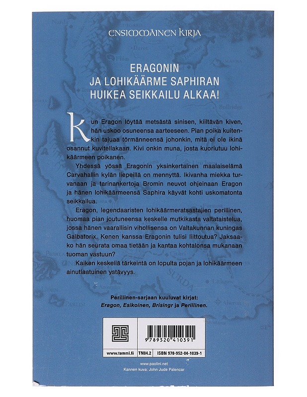 Eragon - Paolini, Christopher - Fantasia- ja scifi - 10105643007 - 1