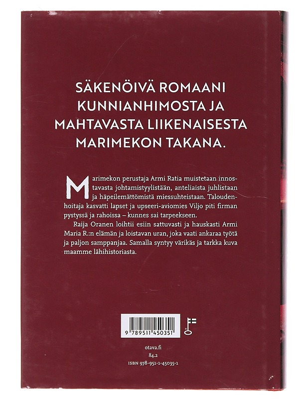 Minä, Armi Maria R. - Raija Oranen - Romaanit ja novellit - 10105643020 - 1