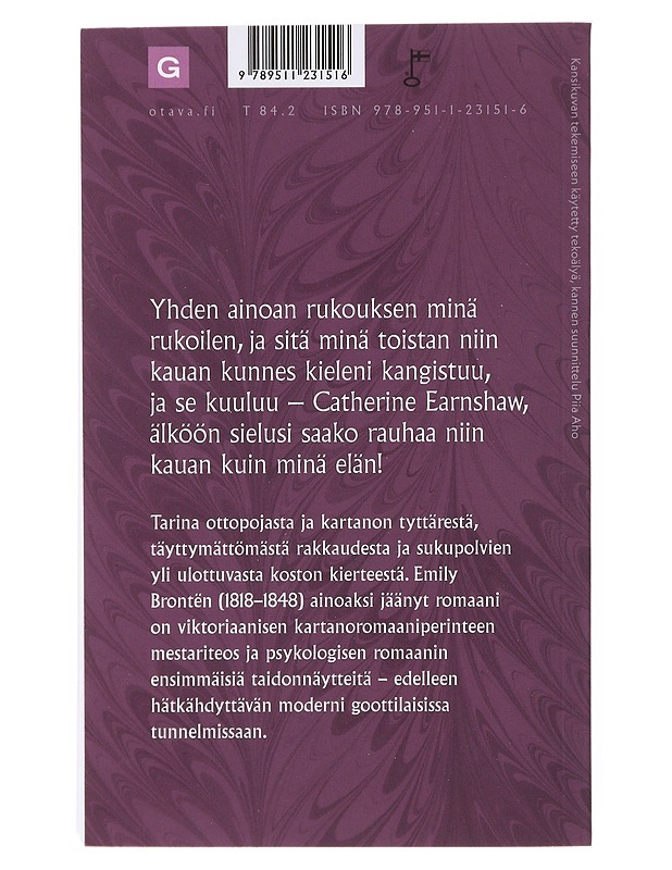 Humiseva harju - Brontë, Emily - Romaanit ja novellit - 10105643027 - 1