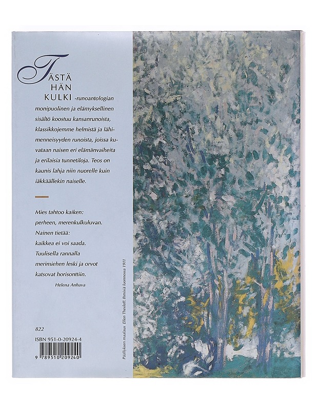 Tästä hän kulki - Sanna Jaatinen - Runot ja näytelmät - 10105643034 - 1