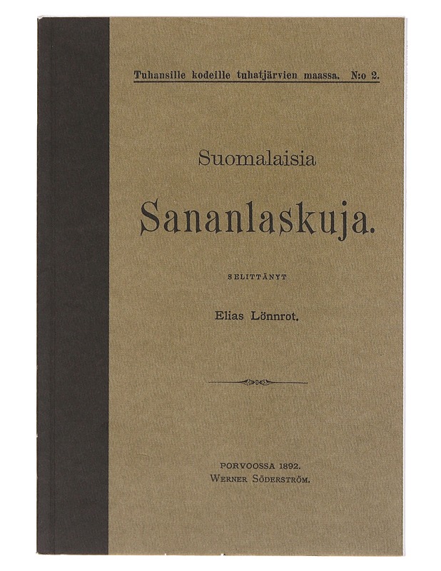 Suomalaisia sananlaskuja - Elias Lönnrot - Romaanit ja novellit - 10105643048 - 0