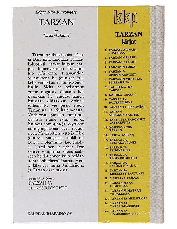 Tarzan ja Tarzan-kaksoset - Edgar Rice B. - Nuorten kirjat - 10105643173 - 1