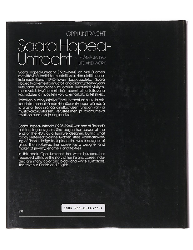 Saara Hopea-Untracht : elämä ja työ = life and work - Untracht, Oppi - Elämäkerrat ja muistelmat - 10105643335 - 1