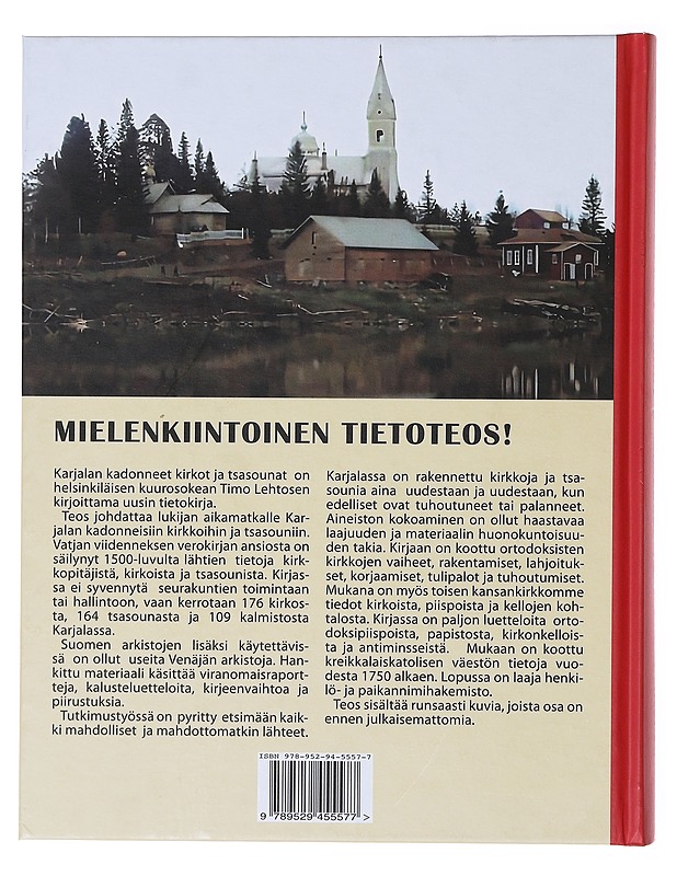 Karjalan kadonneet kirkot ja tsasounat - Timo Lehtonen - Historiakirjat - 10105643365 - 1