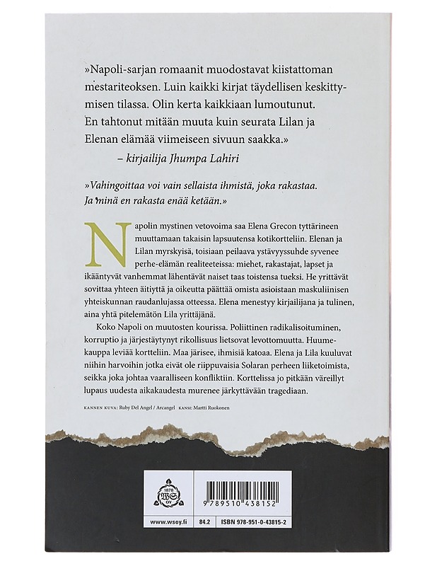 Kadonneen lapsen tarina / kypsyys - vanhuus - Ferrante, Elena - Romaanit ja novellit - 10105643383 - 1