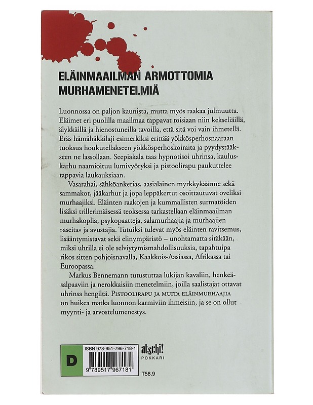 Pistoolirapu ja muita eläinmurhaajia - Bennemann, Markus - Tietokirjat ja oppaat - 10105643392 - 1