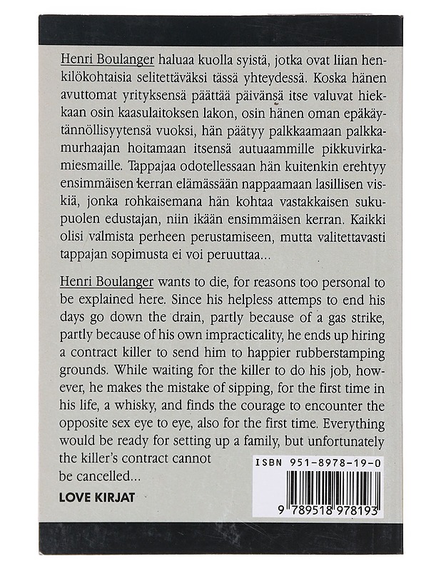 I hired a contract killer - Aki Kaurismäki - Romaanit ja novellit - 10105643401 - 1