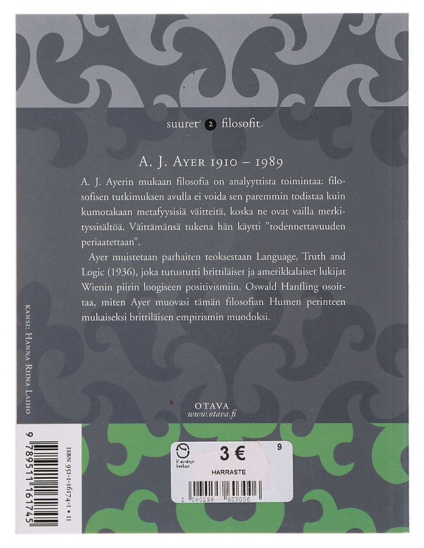 Ayer / merkityksen analyysistä - Hanfling, Oswald - Tietokirjat ja oppaat - 10105643444 - 1
