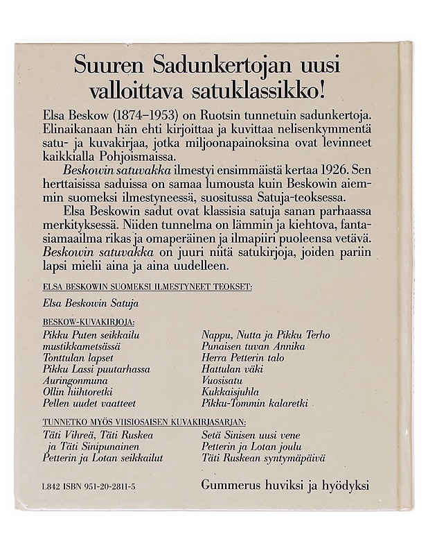Beskowin satuvakka - Beskow, Elsa - Lastenkirjat - 10105643445 - 1