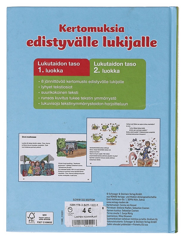 Kertomuksia edistyvälle lukijalle : 2. luokka - Carola von Kessel - Lastenkirjat - 10105643660 - 1