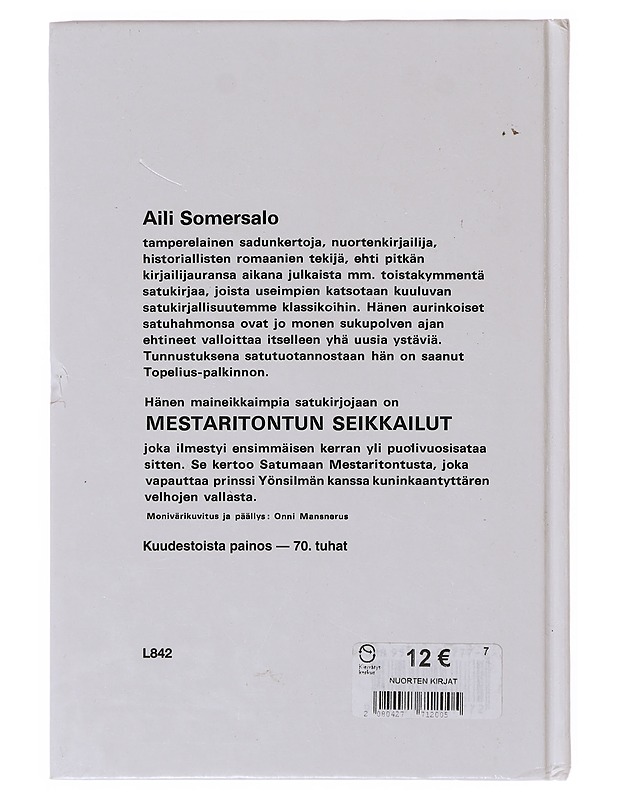 Mestaritontun seikkailut - Somersalo, Aili - Lastenkirjat - 10105643705 - 1