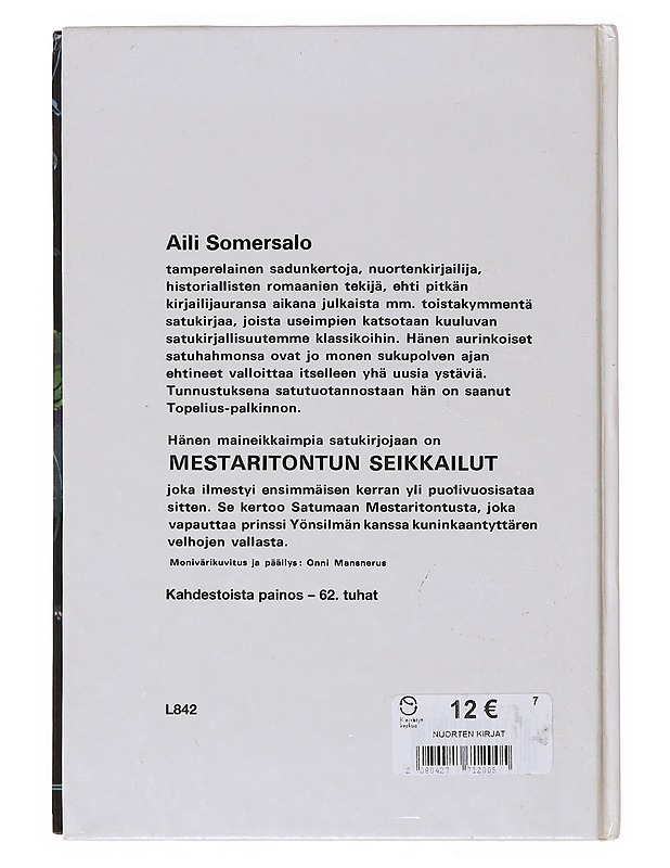 Mestaritontun seikkailut - Somersalo, Aili - Lastenkirjat - 10105643709 - 1