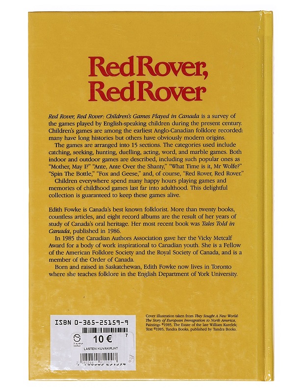 Red Rover Red Rover - Edith Fowke - Lastenkirjat - 10105643731 - 1