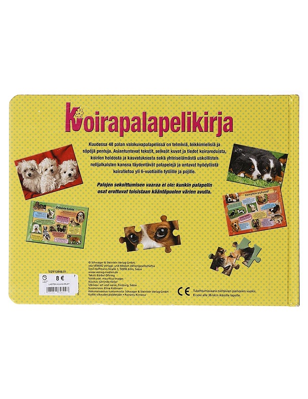 Koirapalapelikirja : 6 palapeliä - Lastenkirjat - 10105643789 - 1