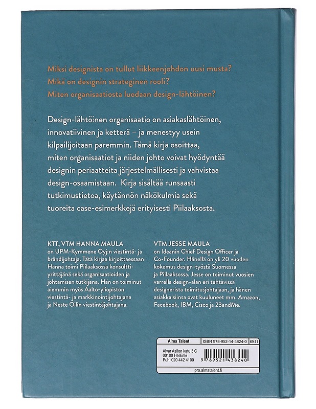 Design ja johtaminen - Maula, Hanna - Tietokirjat ja oppaat - 10105643792 - 1