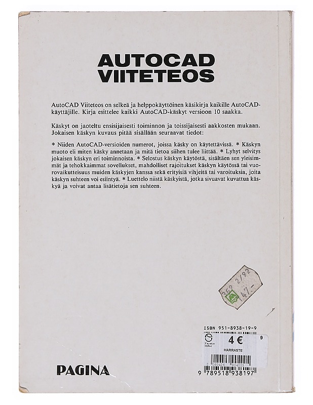 AutoCAD viiteteos - Omura, George - Tietokirjat ja oppaat - 10105643990 - 1