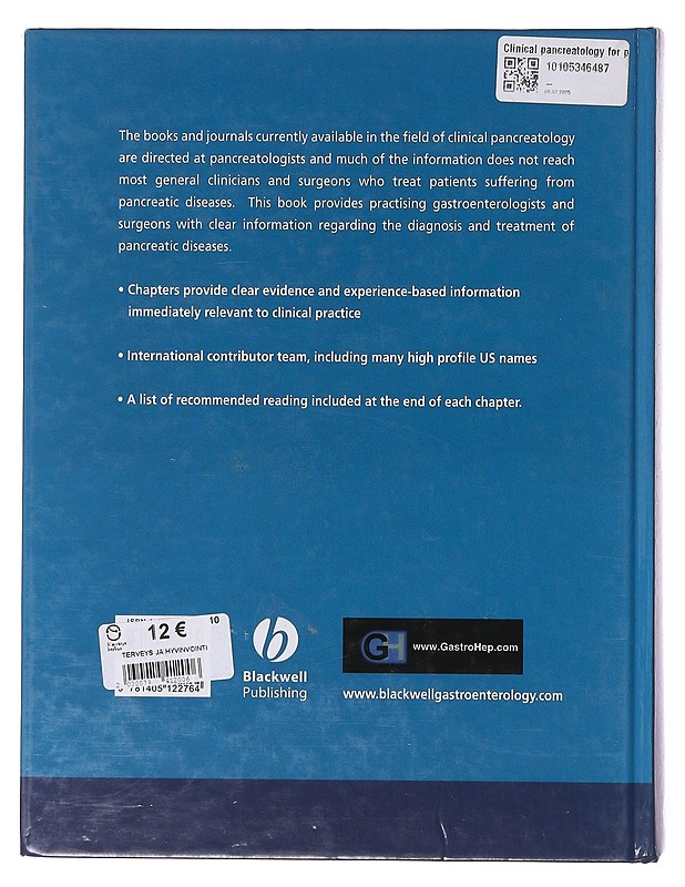 Clinical pancreatology for practising gastroenterologists and surgeons - Domínguez-Muñoz, J. Enrique - Tietokirjat ja oppaat - 10105644188 - 1