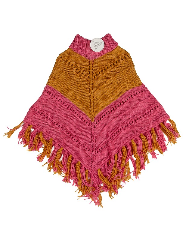 Värikäs poncho hapsuilla - Naisten neuleet - 10105644462 - 0