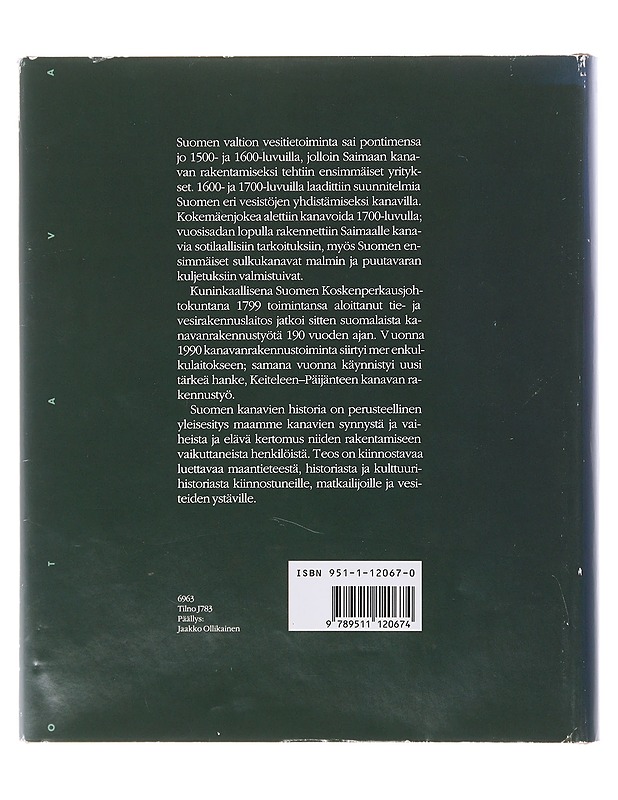 Suomen kanavien historia - Turkka Myllykylä - Tietokirjat ja oppaat - 10105644504 - 1
