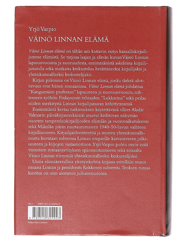 Väinö Linnan elämä - Yrjö Varpio - Elämäkerrat ja muistelmat - 10105644572 - 1