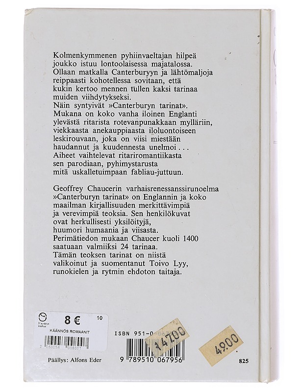 Canterburyn tarinoita - Chaucer, Geoffrey - Romaanit ja novellit - 10105644594 - 1