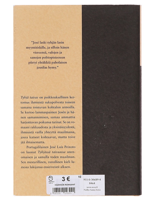 Tyhjä taivas - Peixoto, Jose Luis - Romaanit ja novellit - 10105644695 - 1