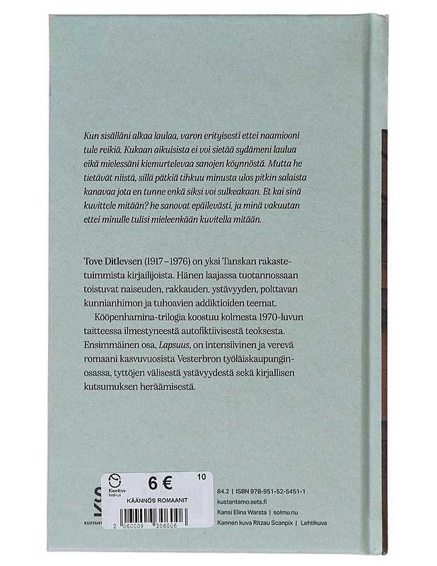 Lapsuus - Ditlevsen, Tove - Elämäkerrat ja muistelmat - 10105644713 - 1