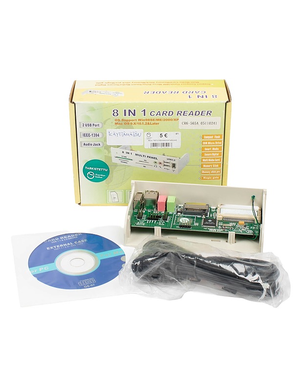 8 In 1 Multi Panel CR6-565A muistikortinlukija - Tietokoneet - 10105644739 - 0