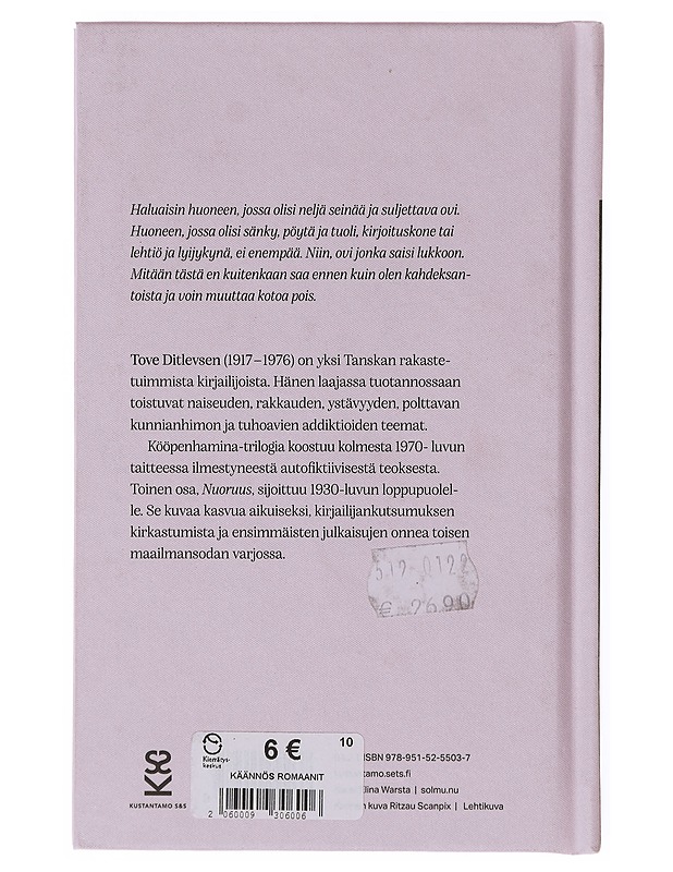 Nuoruus - Ditlevsen, Tove - Elämäkerrat ja muistelmat - 10105644743 - 1