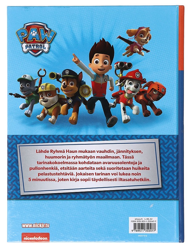 Paw Patrol : 5 minuutin iltasadut - Tiihonen, Tatu - Lastenkirjat - 10105644850 - 1