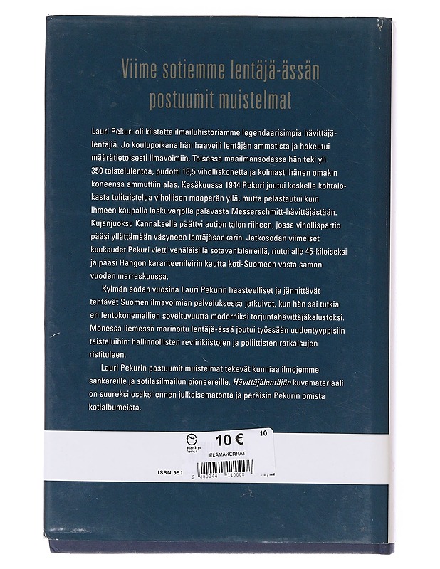 Hävittäjälentäjä - Lauri Pekuri - Elämäkerrat ja muistelmat - 10105644962 - 1