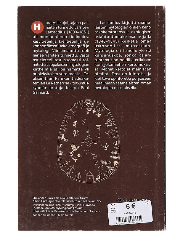 Lappalaisten mytologian katkelmia - Laestadius, Lars Levi - Tietokirjat - 10105644993 - 1