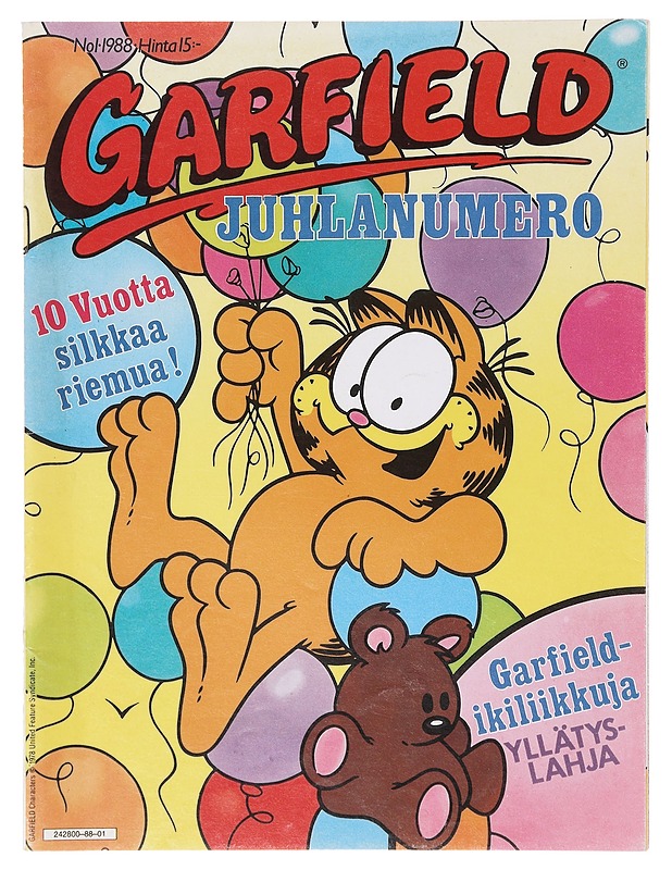 Garfield N:o 1/1988 - Sarjakuvat - 10105645223 - 0