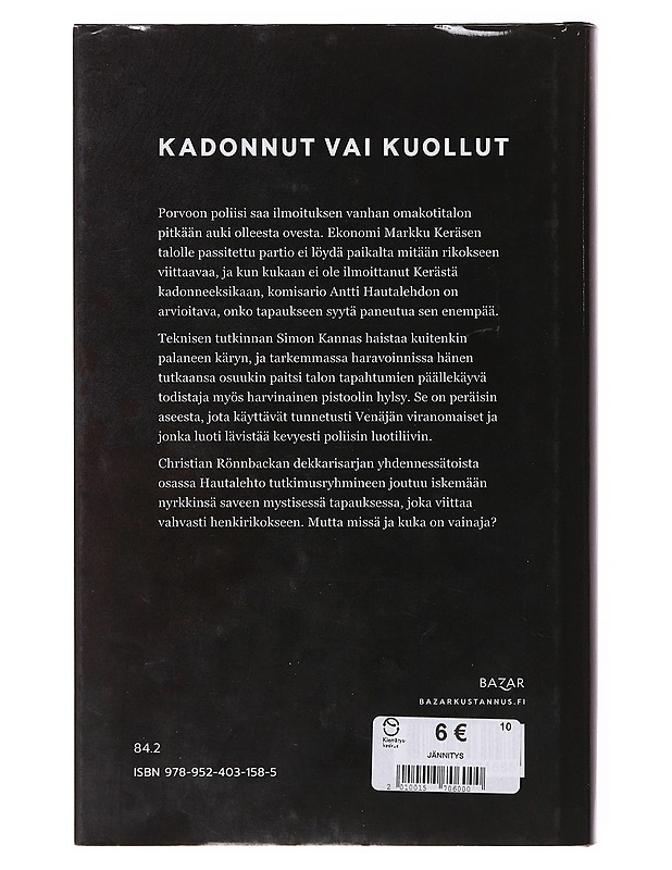 Mennyt mies - Rönnbacka - Jännitys ja dekkarit - 10105645300 - 1