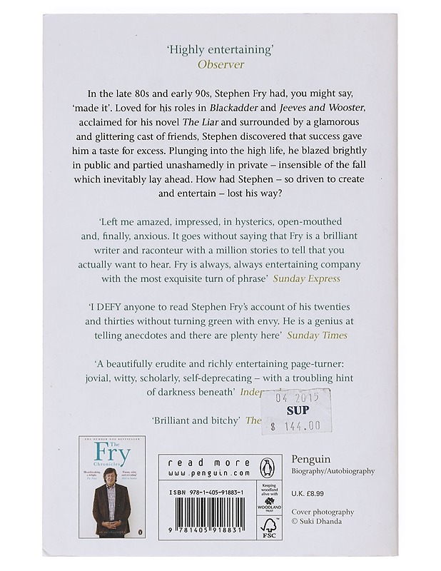 More fool me - Stephen Fry - Elämäkerrat ja muistelmat - 10105645387 - 1