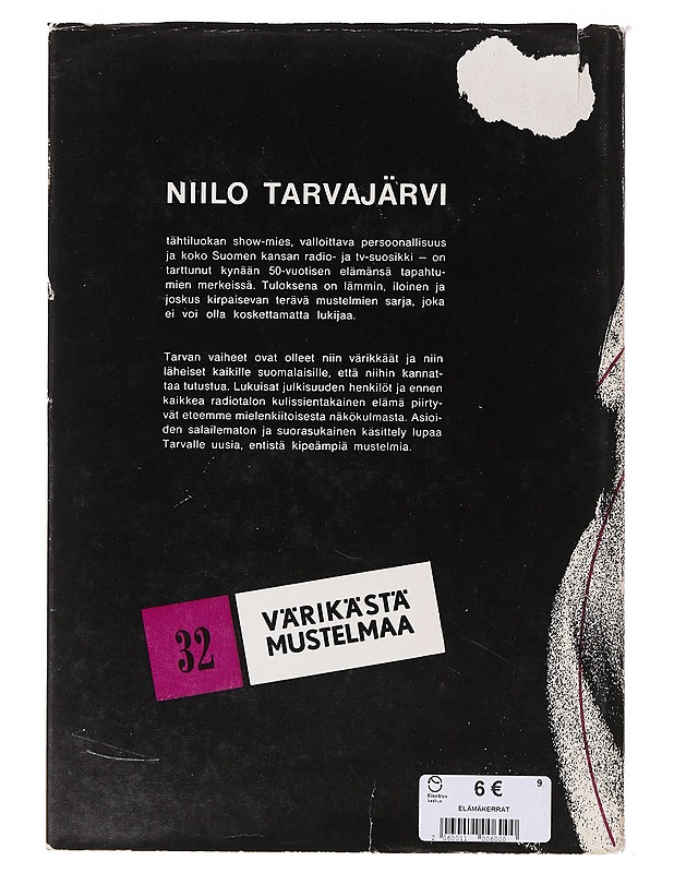 Tarvan mustelmat - Niilo Tarvajärvi - Elämäkerrat ja muistelmat - 10105645512 - 1