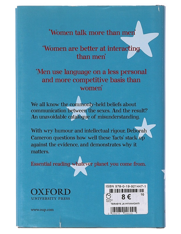 The myth of Mars and Venus - Deborah Cameron - Tietokirjat ja oppaat - 10105645548 - 1